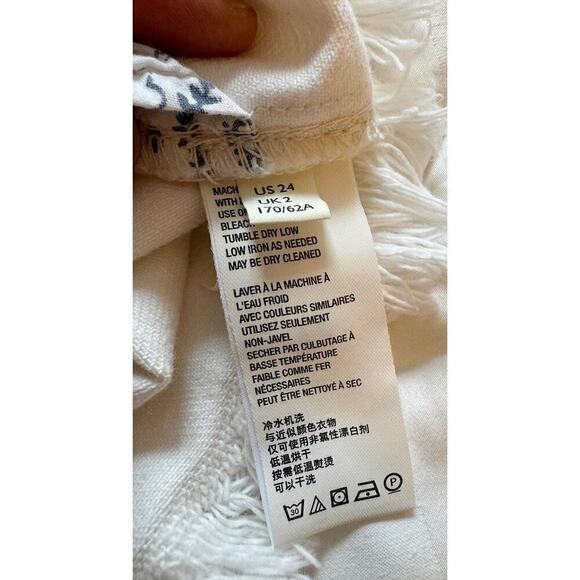 NWT We the Free Raw Hem Denim Jean Skirt Size 24 (free people bohemian boho) - Picture 5 of 5